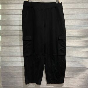 Eileen Fisher Washable Stretch Crepe Pant Black with pockets size L